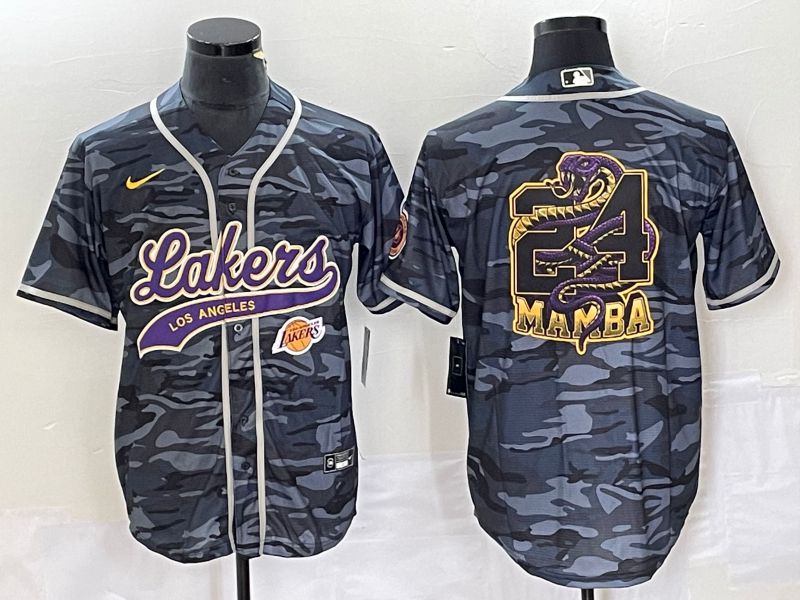 Men Los Angeles Lakers Blank Camo 2023 Nike Co Branding Game NBA Jersey->los angeles lakers->NBA Jersey